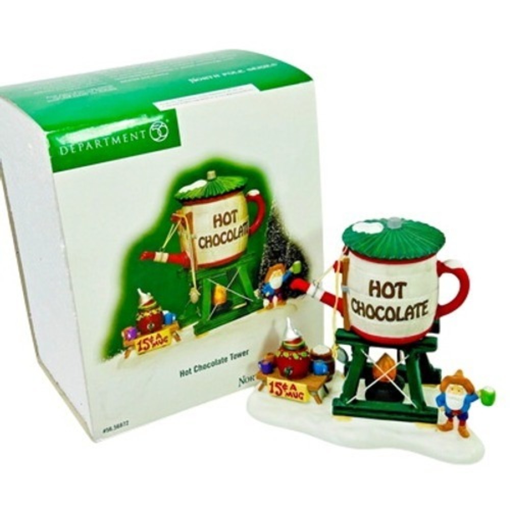 Dept 56 HOT CHOCOLATE‎ TOWER North Pole Series Accessory in Box #56.56872